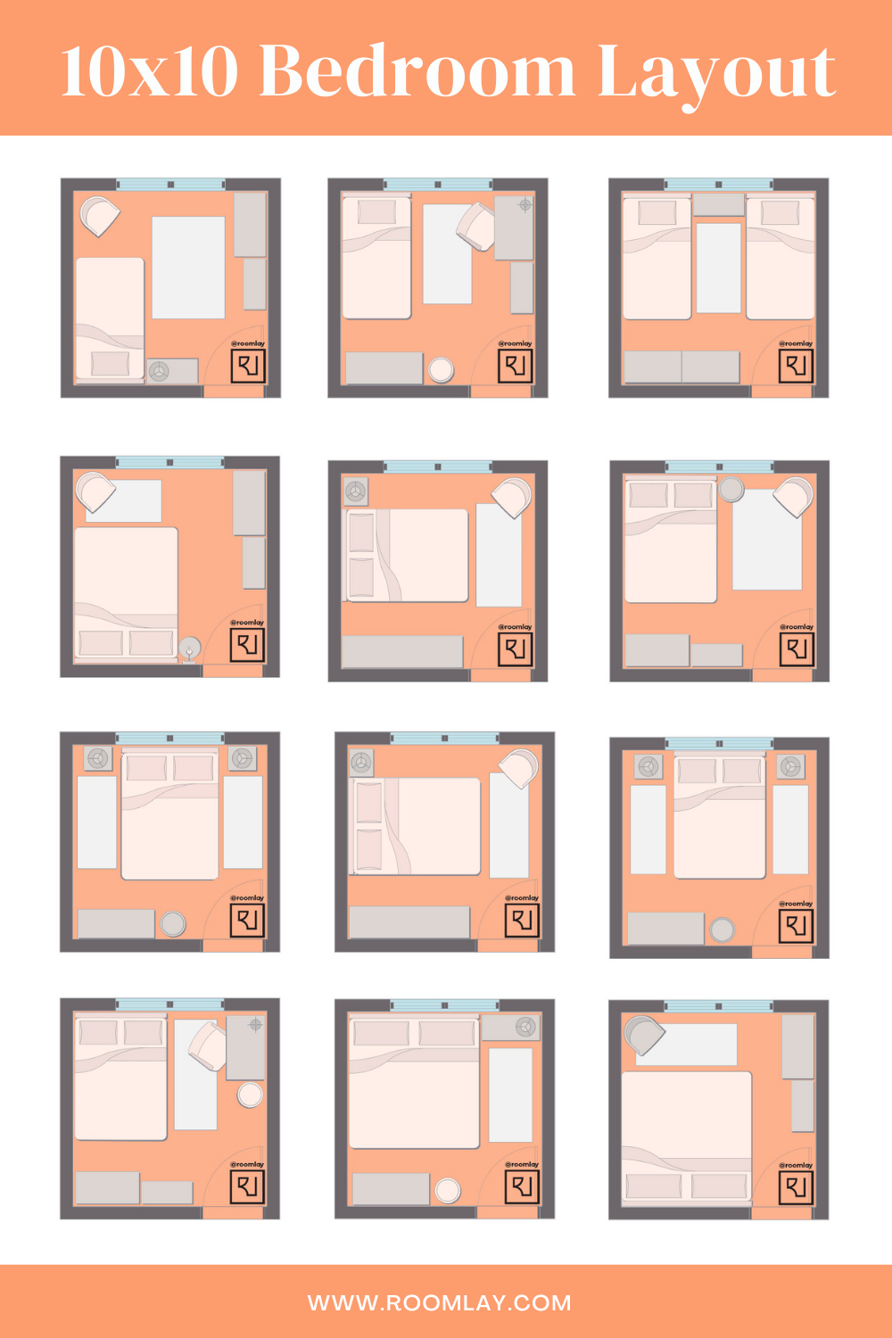 10×10 Bedroom Layout Ideas