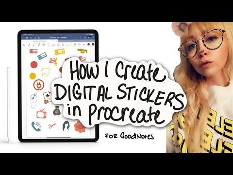 HOW I MAKE DIGITAL STICKERS WITH PROCREATE  |  FOR GOODNOTES & DIGITAL PLANNING