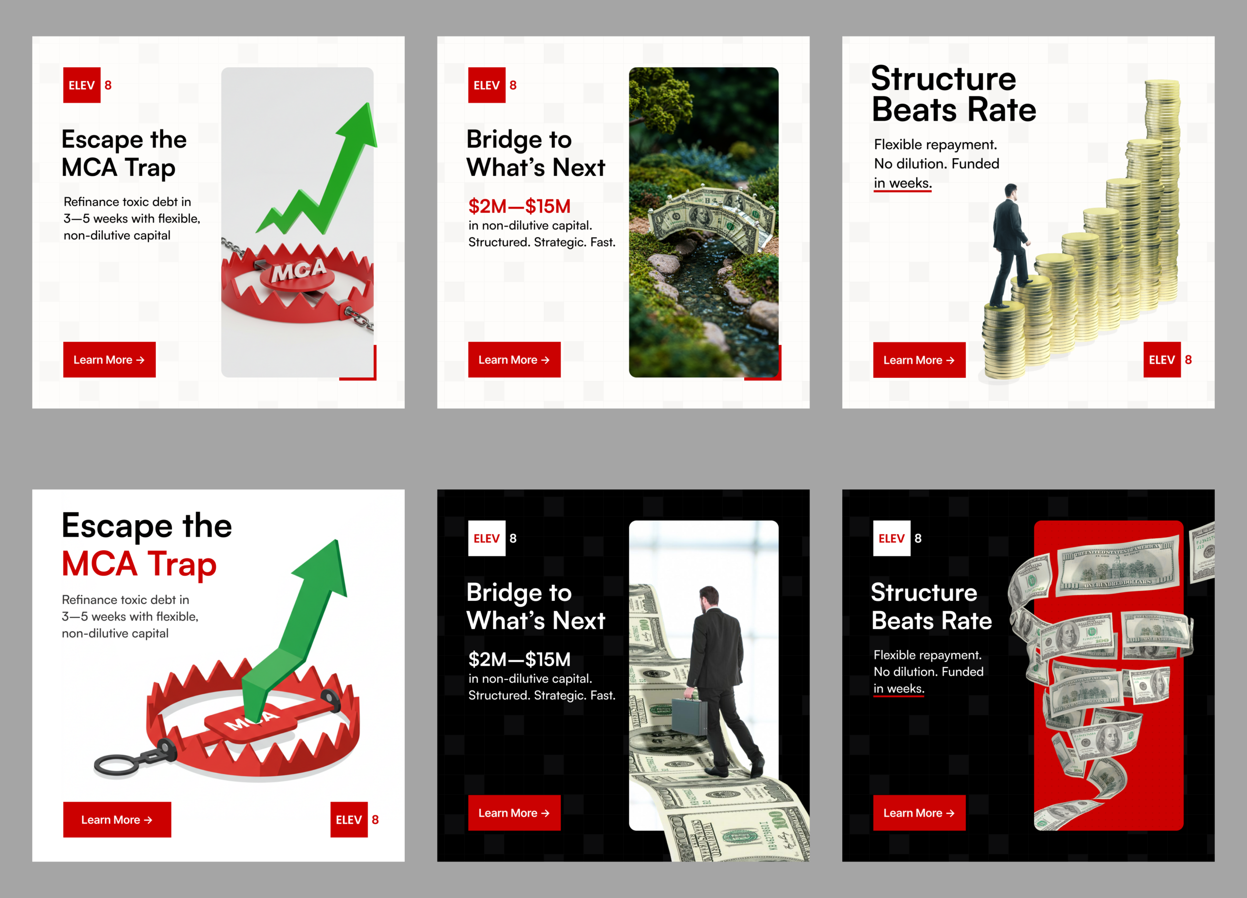 B2B LinkedIn ad designs  – styling – social media