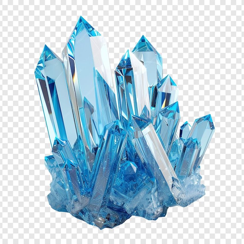 Blue crystal cluster | Premium AI-generated PSD