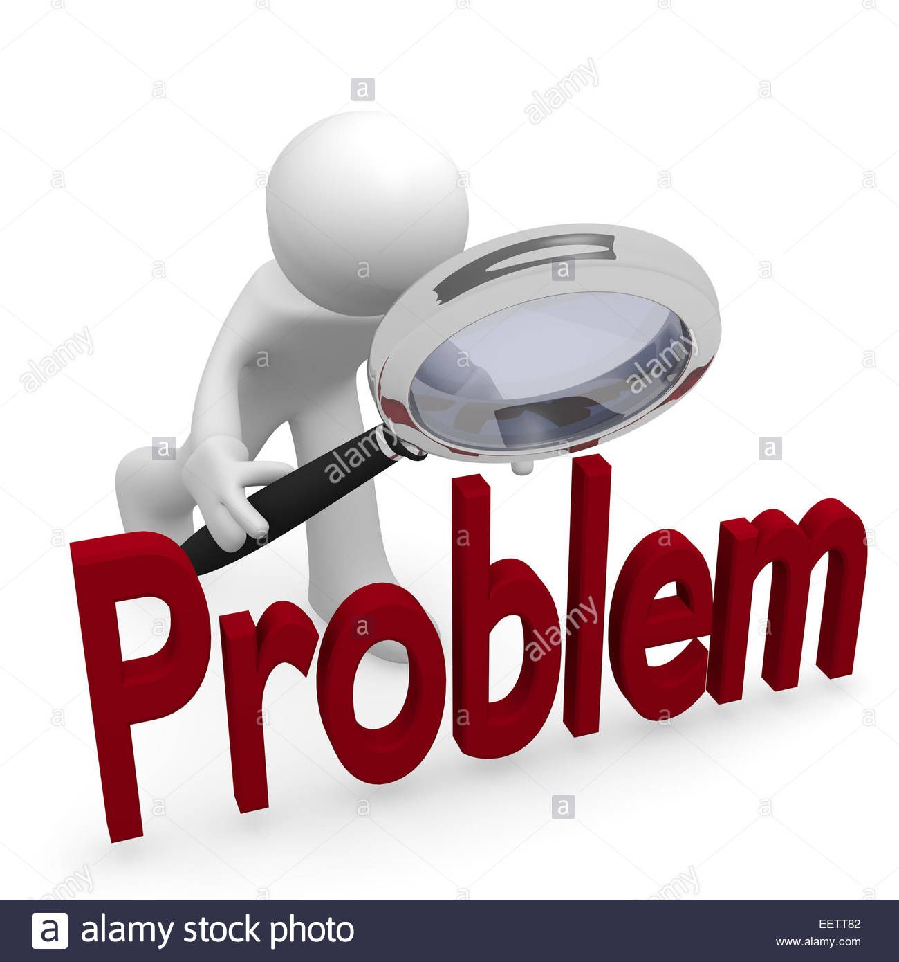 3d man with a magnifying glass searching the problem Stock Photo – Alamy