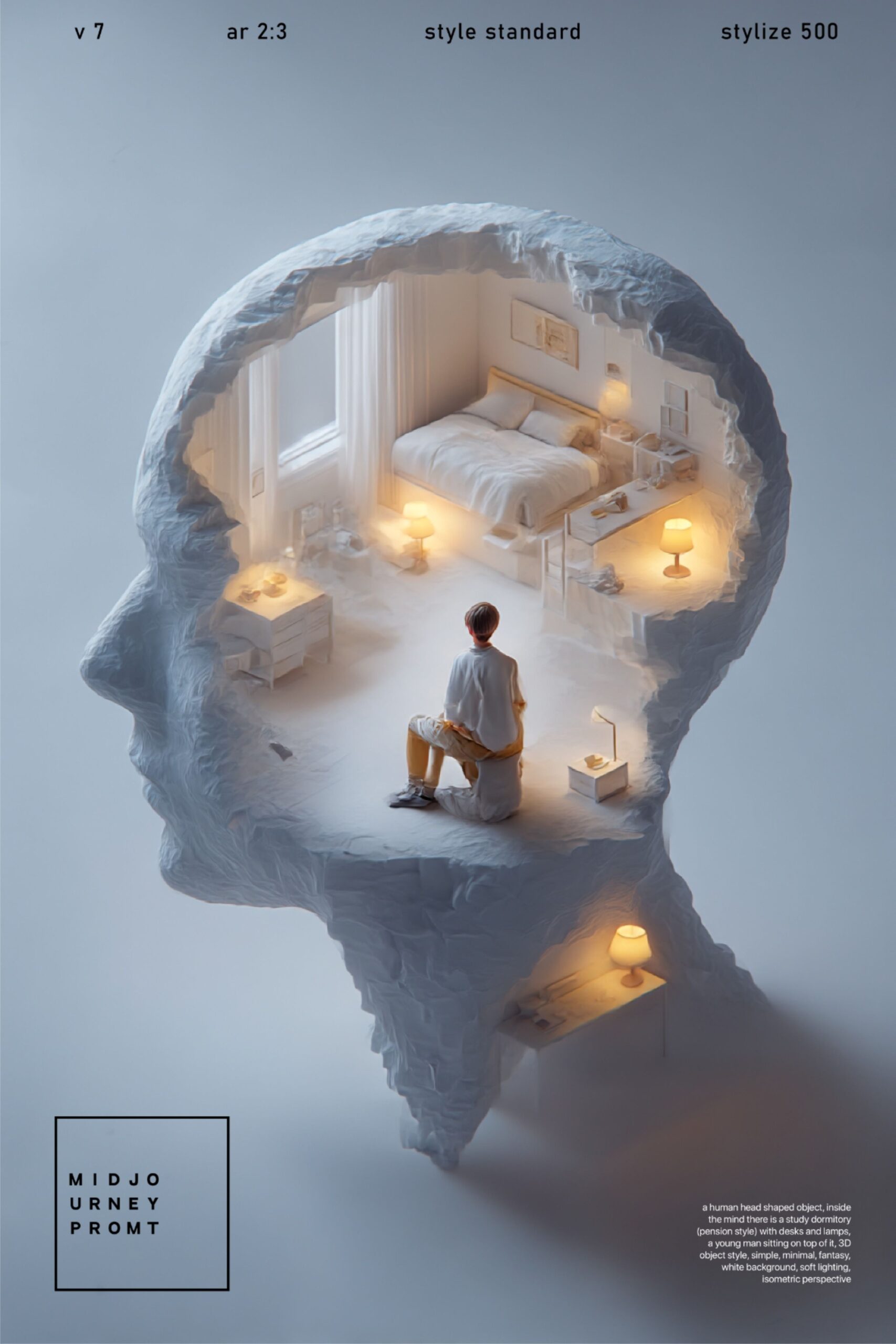 MIDJOURNEY promt Human Head