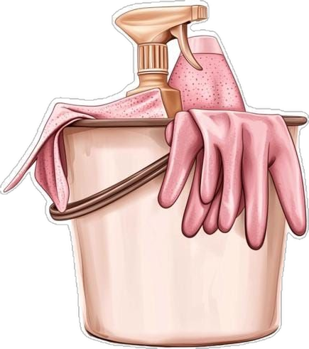 Around The House Planner Stickers: Cleaning Chore Digital Stickers (Goodnotes, PNG)