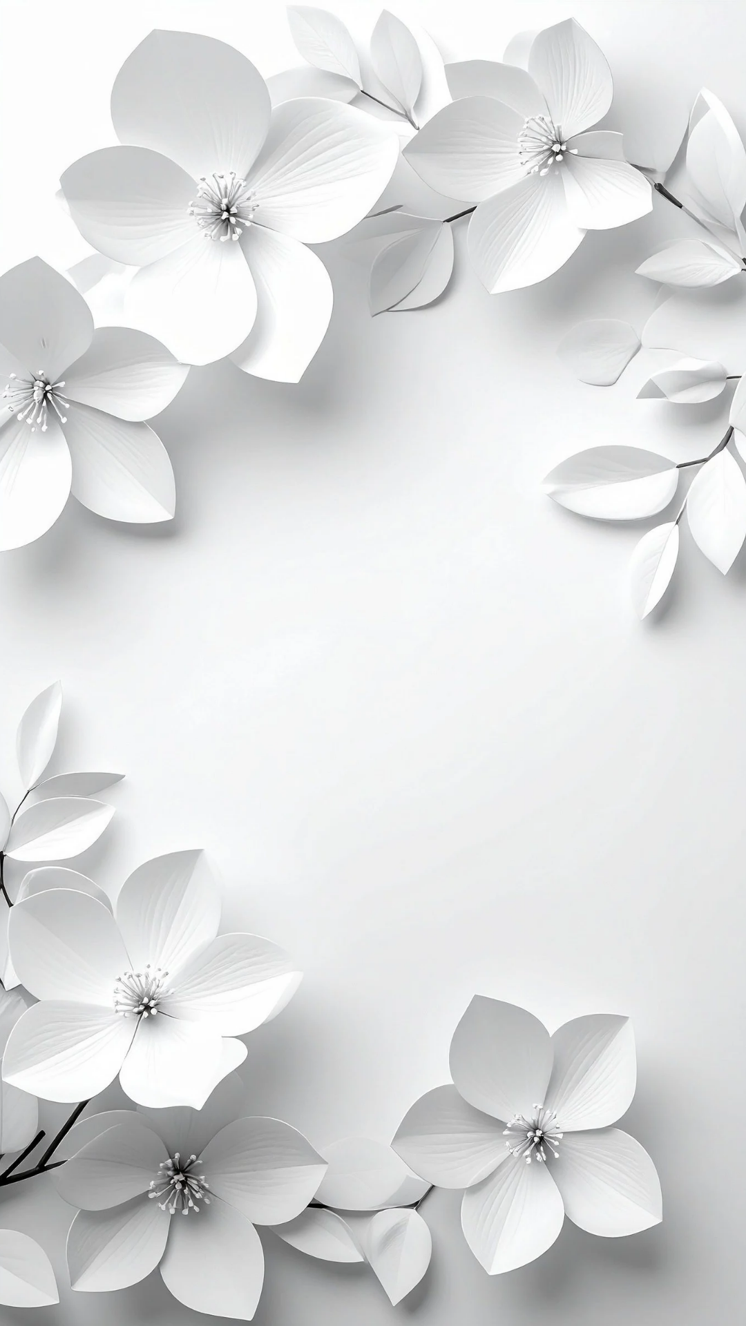 Elegant White Flower Background