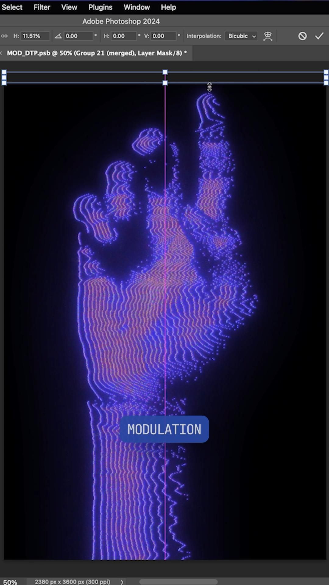 DitherTone CRT Modulation Effect (Photoshop)