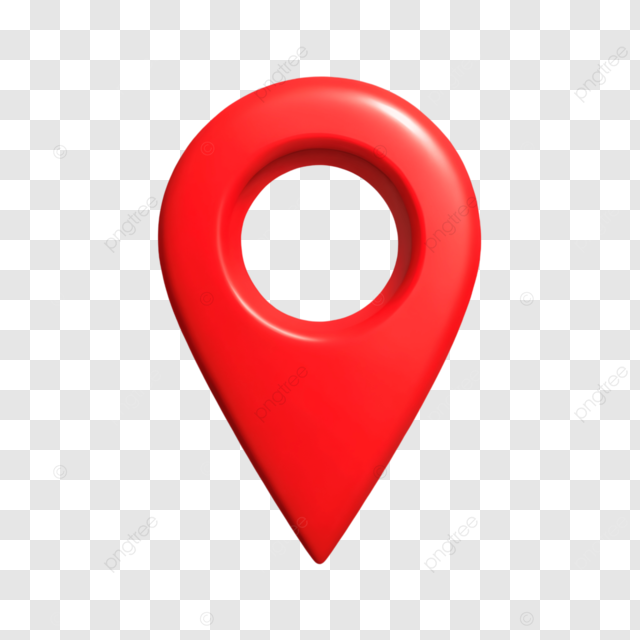 3d location icon clipart in transparent background