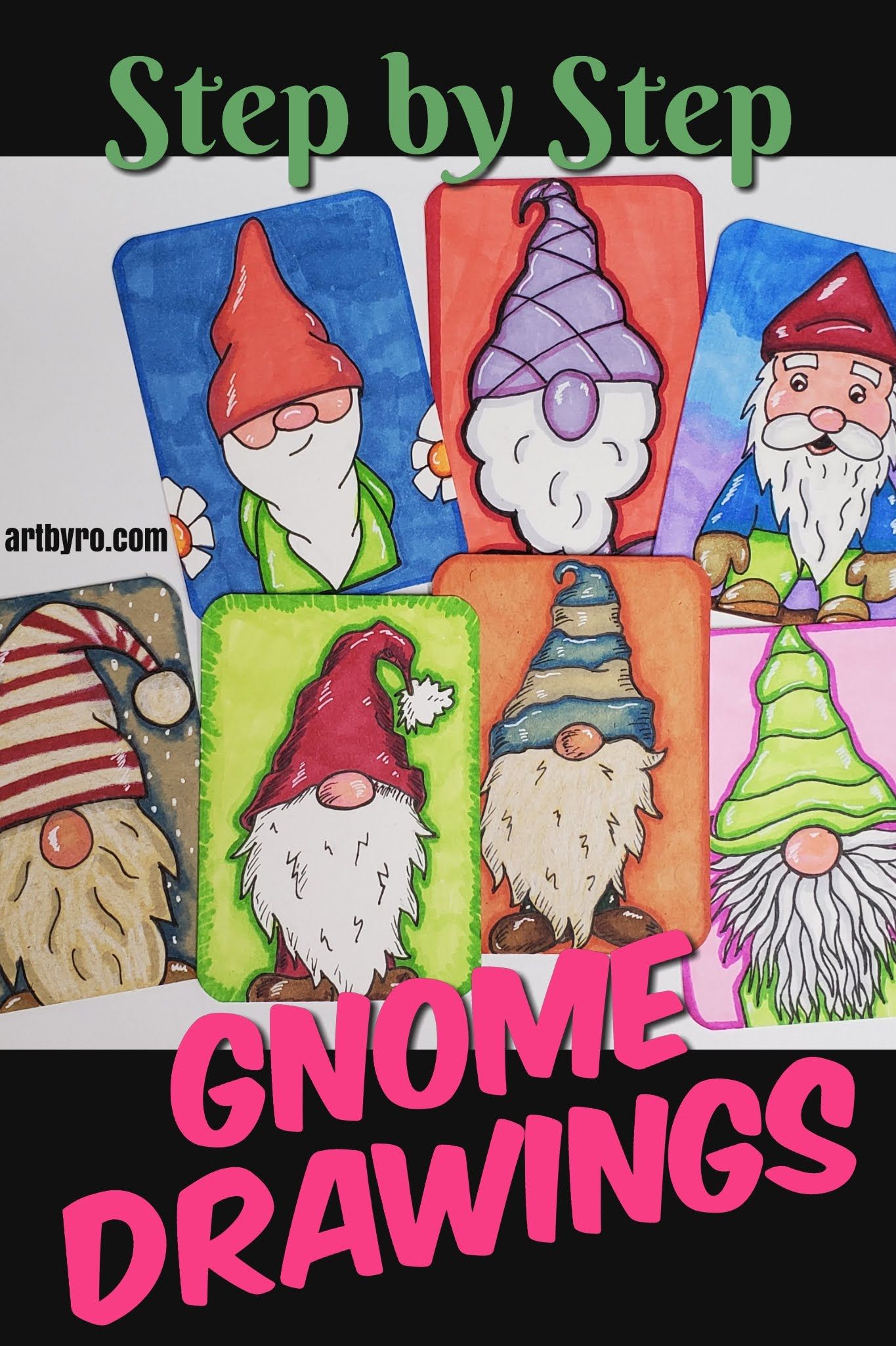 Step by Step How to Draw a Gnome – Easy Drawings for Beginners