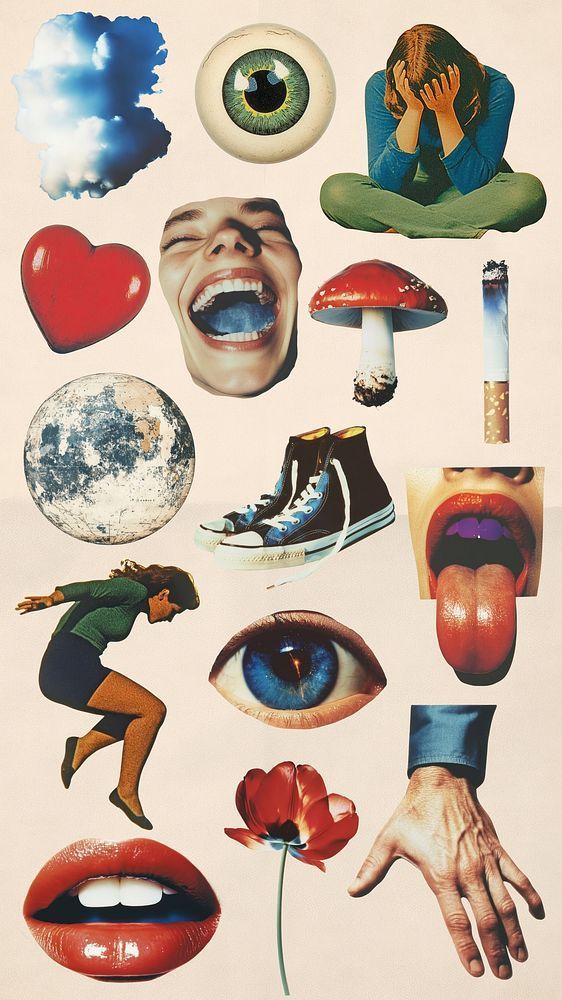 Download premium image of Surreal collage with vibrant elements by Hein about
