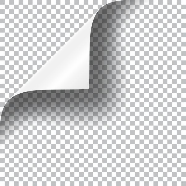 White paper curled corners vector illustration 03 free download