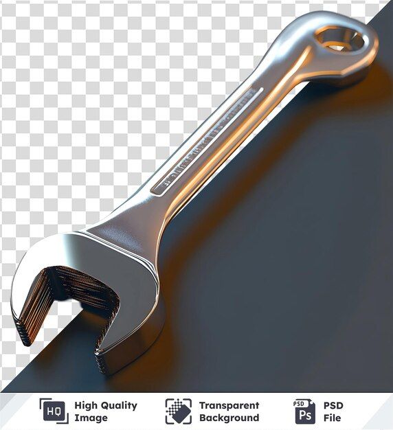 Download premium PSD Shiny Metal Wrench Reflects Light HighResolution Transparent Image PSD for Desi