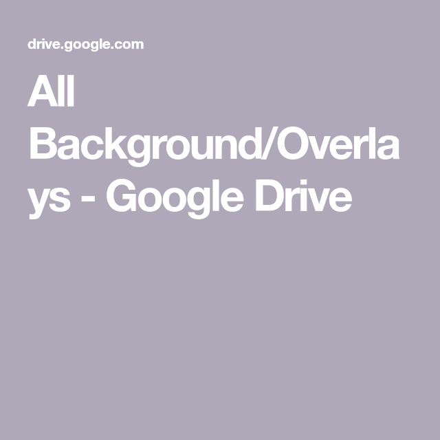 All Background/Overlays