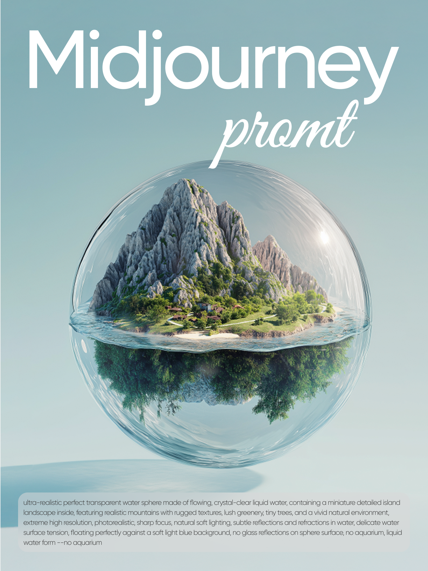 Midjourney promt в тг канале, нейросети | Миджорни промт стелкянная сфера