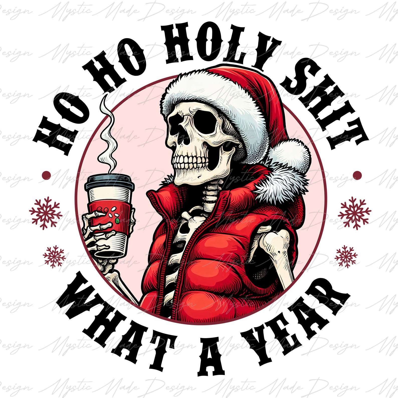 Squelette de Noël png, Père Noël Noël png, joyeux Noël png, rigolote Noël png, Noël tendance png