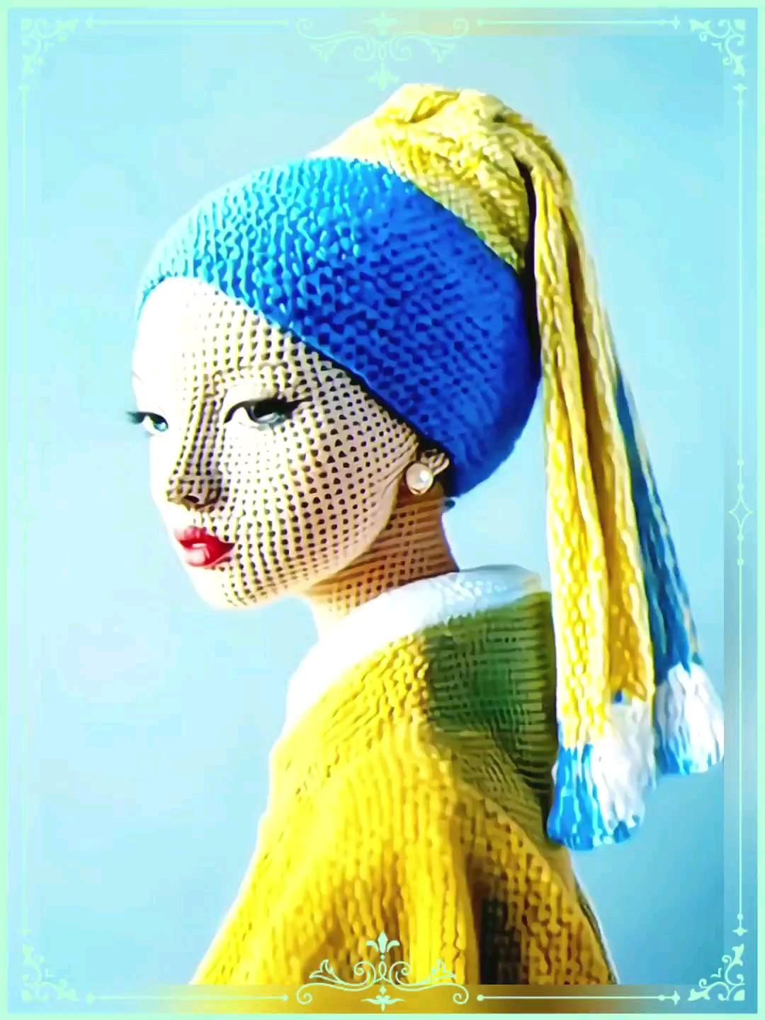 Girl with a Pearl Earring- Ai modified photo is on Pinterest, from which this video has been made.