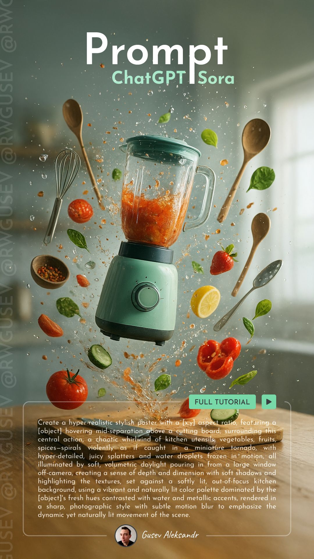 Kitchen Ingredients Spin | ChatGPT & Sora