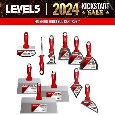LEVEL5 Drywall Finishing Hand Tool Set | Stainless Steel | Pro Grade | 5-624 | eBay