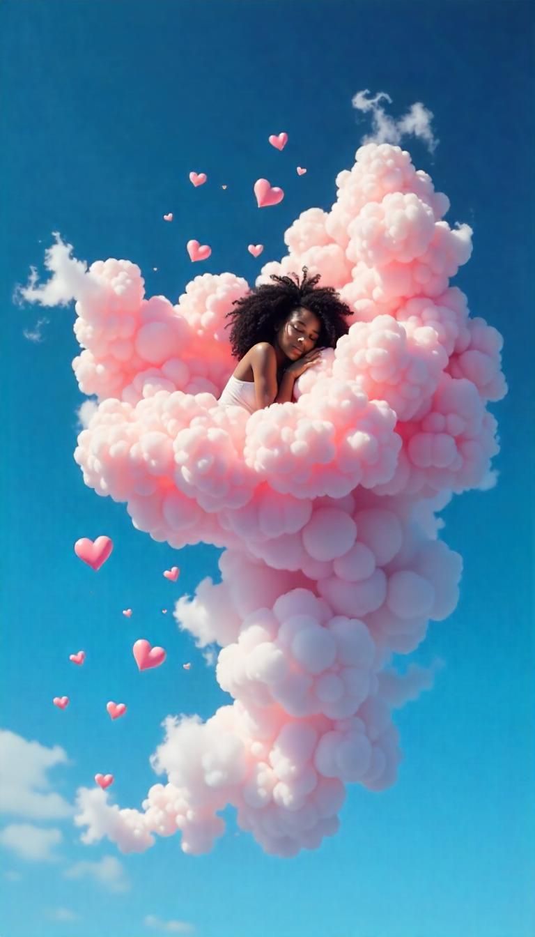 “She sleeps among the clouds, wrapped in love,