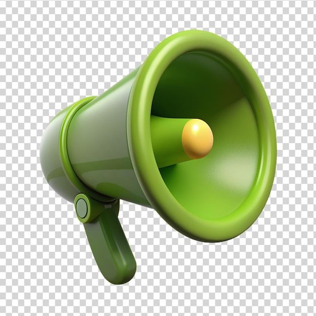 3d megaphone isolated on transparent background | Premium AI-generated PSD