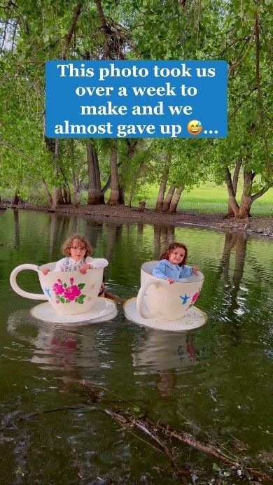 11K views · 127K reactions | 🧡🧡🧡 “Posted @withregram • @alexandriaslens Our family made life-sized floating tea cups for a photo! 😳☕️ I also tried out the new Generative Fill tool in @Photoshop (beta) and I’ll be sharing my thoughts below ❤️ #AdobePartner  For this photo, we created the life-sized tea cups from scratch using large plastic planters, foam noodles, and giant pizza pans 🤣. After days of gluing, painting, questioning our life choices, and almost giving up because we couldn’t get them to float during the practice run…we picked ourselves up, fixed them, and then we hauled the tea cups all the way down to our local lake! Everything went swimmingly, until it didn’t, and both tea cups capsized, but luckily that was at the very end 😅. After we captured the photo, we took it into @photoshop (beta) and used their new Generative Fill tool to remove Nick out of the photo. It did such an incredible job removing Nick and his reflection while also adding ripples into the water. Real life magic! Something that usually takes an hour or so was finished within seconds 🤯. Truth be told, I’ve been on the fence about AI, but this particular tool feels a bit like the Content-Aware tool and the Clone Stamp tool had a baby and this baby can save photographers and artists a ton of time. Being able to remove objects, like my husband 😅, and extend my images within seconds is a huge time saver for this mama of three! After removing Nick using the new Generative Fill tool, it was time to add some more Photoshopped magic of our own by using hand drawn elements and blending in various Adobe Stock images (like the mushrooms and insects) to bring this scene to life ❤️. I love creating our family photo magic by hand, but for removing unwanted objects or extending our images this new Generative Fill tool is a game changer and there is nothing like it! I’d rather spend an hour hand drawing a magical spell than an hour removing my husband and his reflection from the water 🫠 #MadewithPhotoshop #AdobeFirefly  . . . . . #photoshop #creative #photoshoot #behindthescenes #magicofchildhood #momsofinstagram #creative_portraits ” | Little Pixie Baby Photography | Facebook