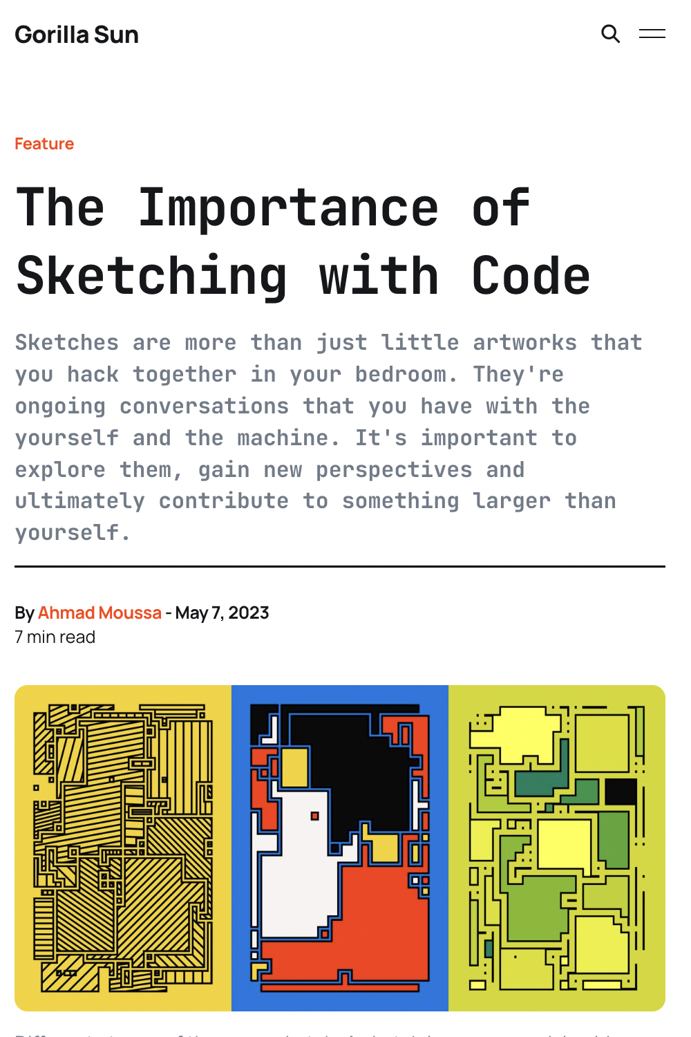 Why is sketching an important practice? – Learn generative art and creative coding on gorillasun.de