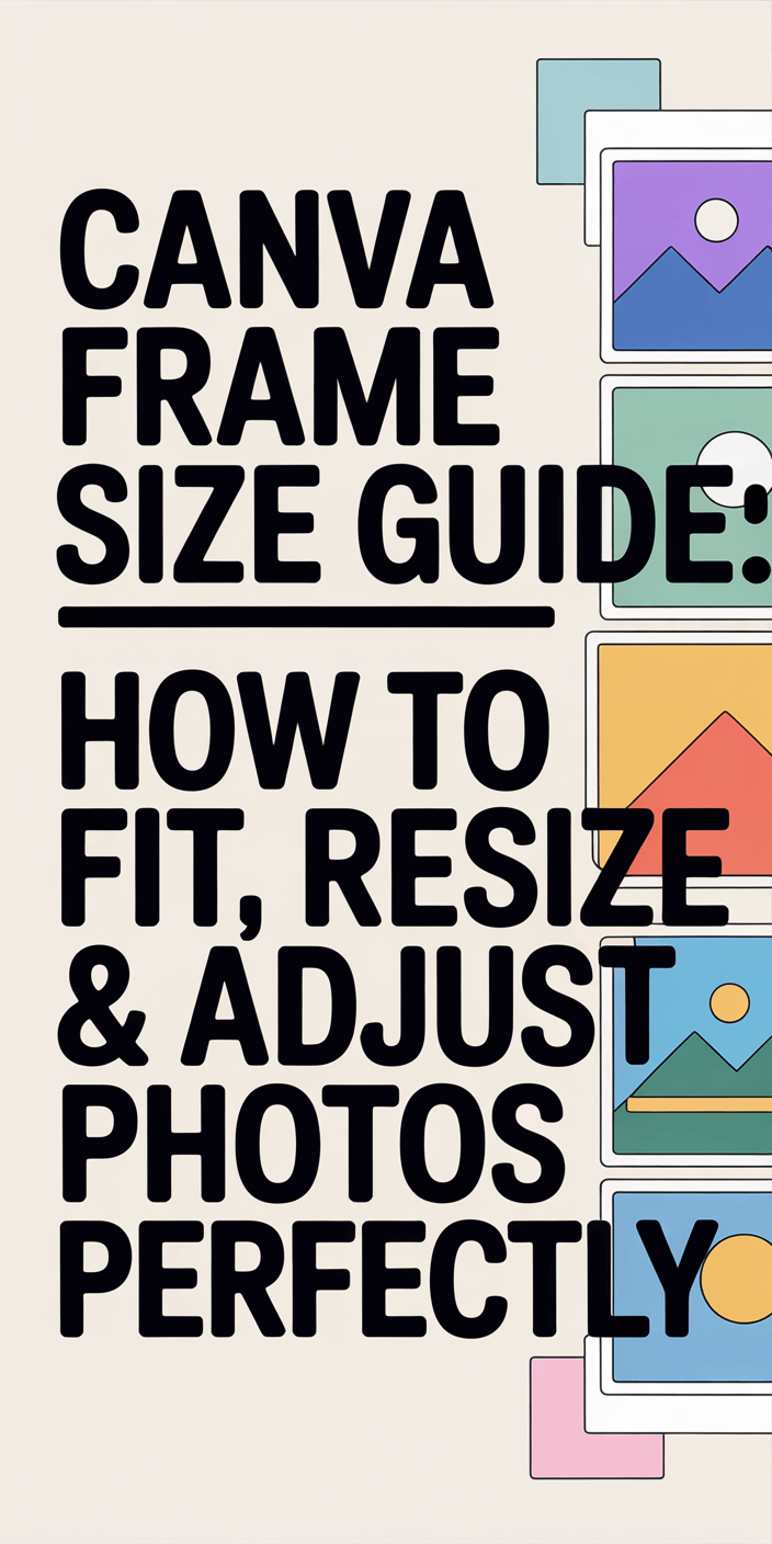 Canva Frame Size Guide: How to Fit, Resize & Adjust Photos Perfectly
