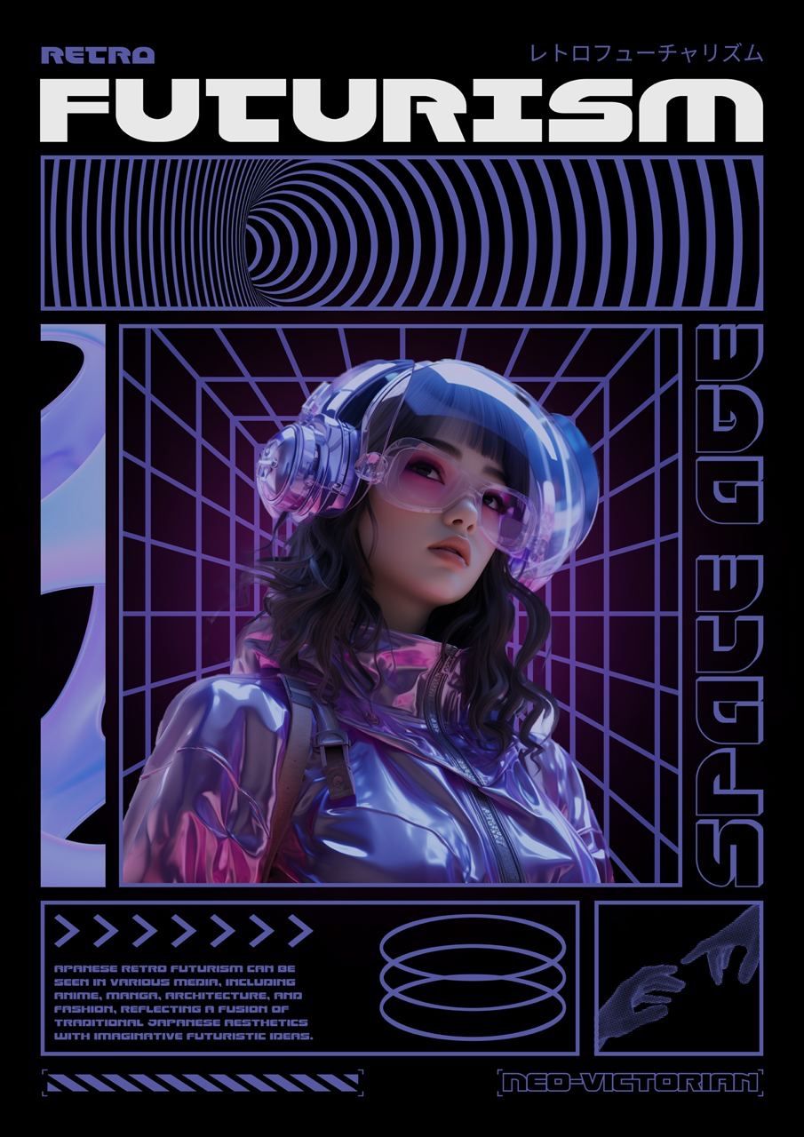 retro futurism banner