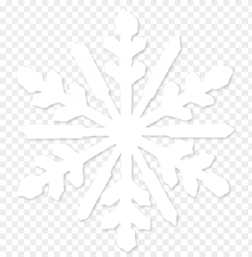 Perfect Symmetrical White Snowflake PNG