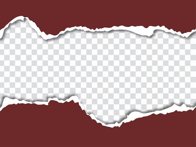 Torn paper style sheet on transparent background vector | Free Vector
