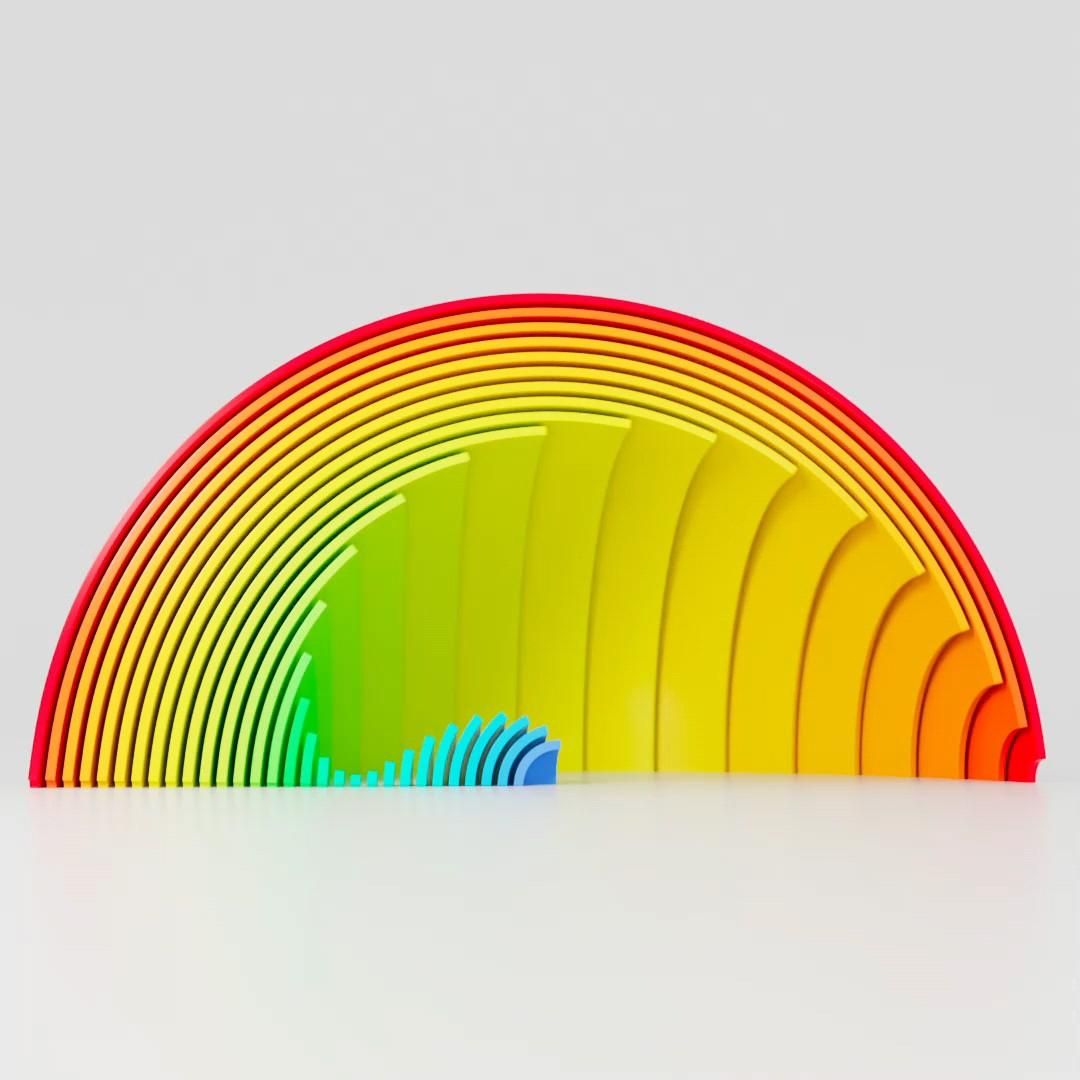 3D rainbow 🌈