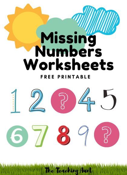 Free Missing Numbers Worksheets – The Teaching Aunt