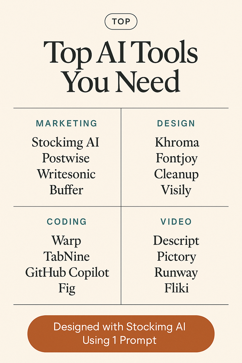 Top AI Tools You Need – Generate Infographics using Stockimg AI