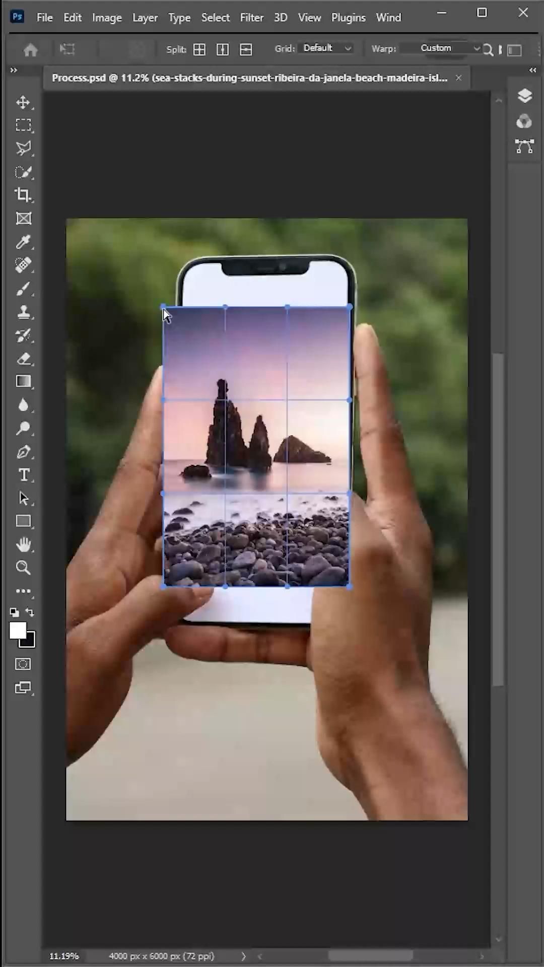 Phone Mockup using Photoshop