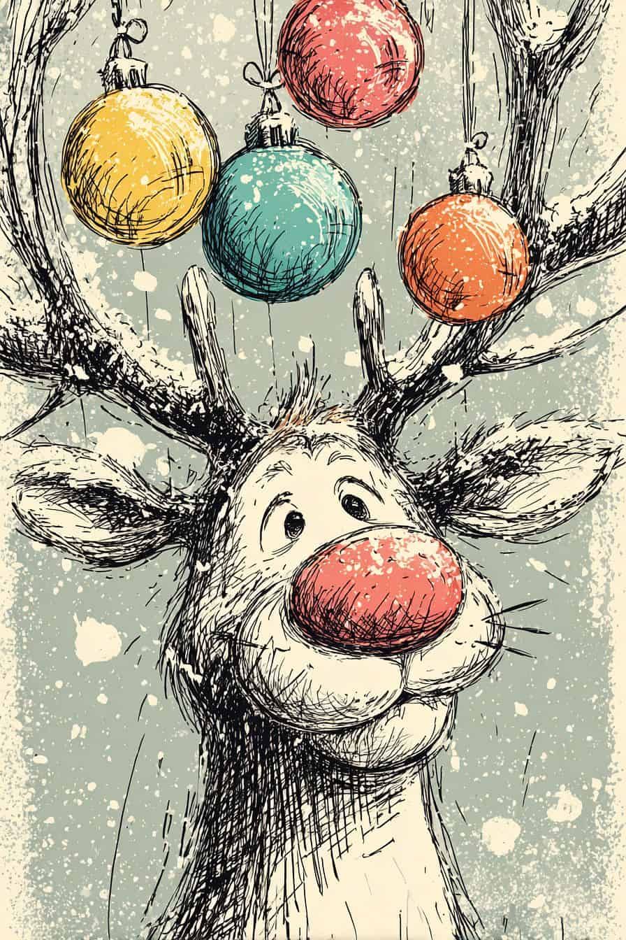 35 Magical Reindeer Drawing Ideas: From Christmas Cards to Holiday Home Decor