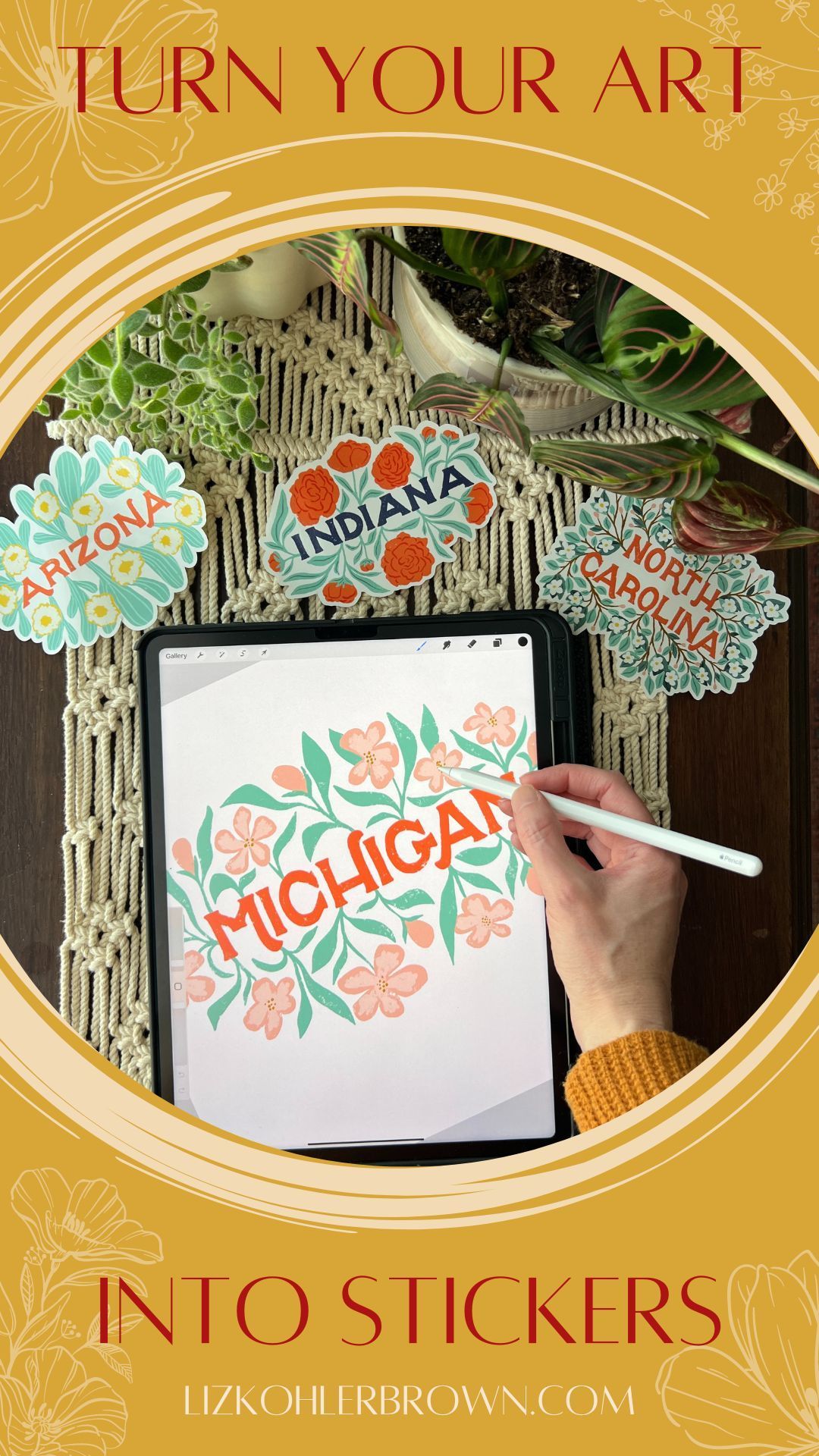 embroidery procreate & Designing And Selling Stickers