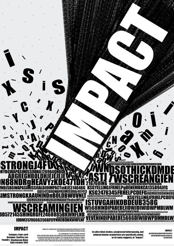 Poster: Impact font on Student Show | Typographic poster, Typographic poster design, Graphic design typography poster