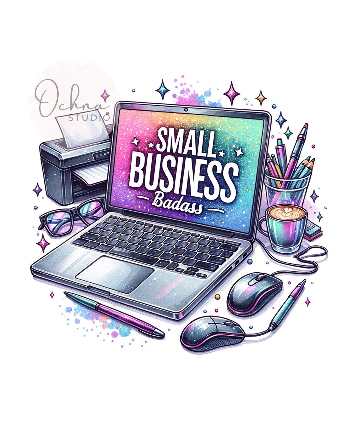 Petite entreprise badass PNG, I Can Totally Make That, Business Badass Png, designs Clipart arc-en-ciel, chemise sublimation, téléchargement numérique PNG
