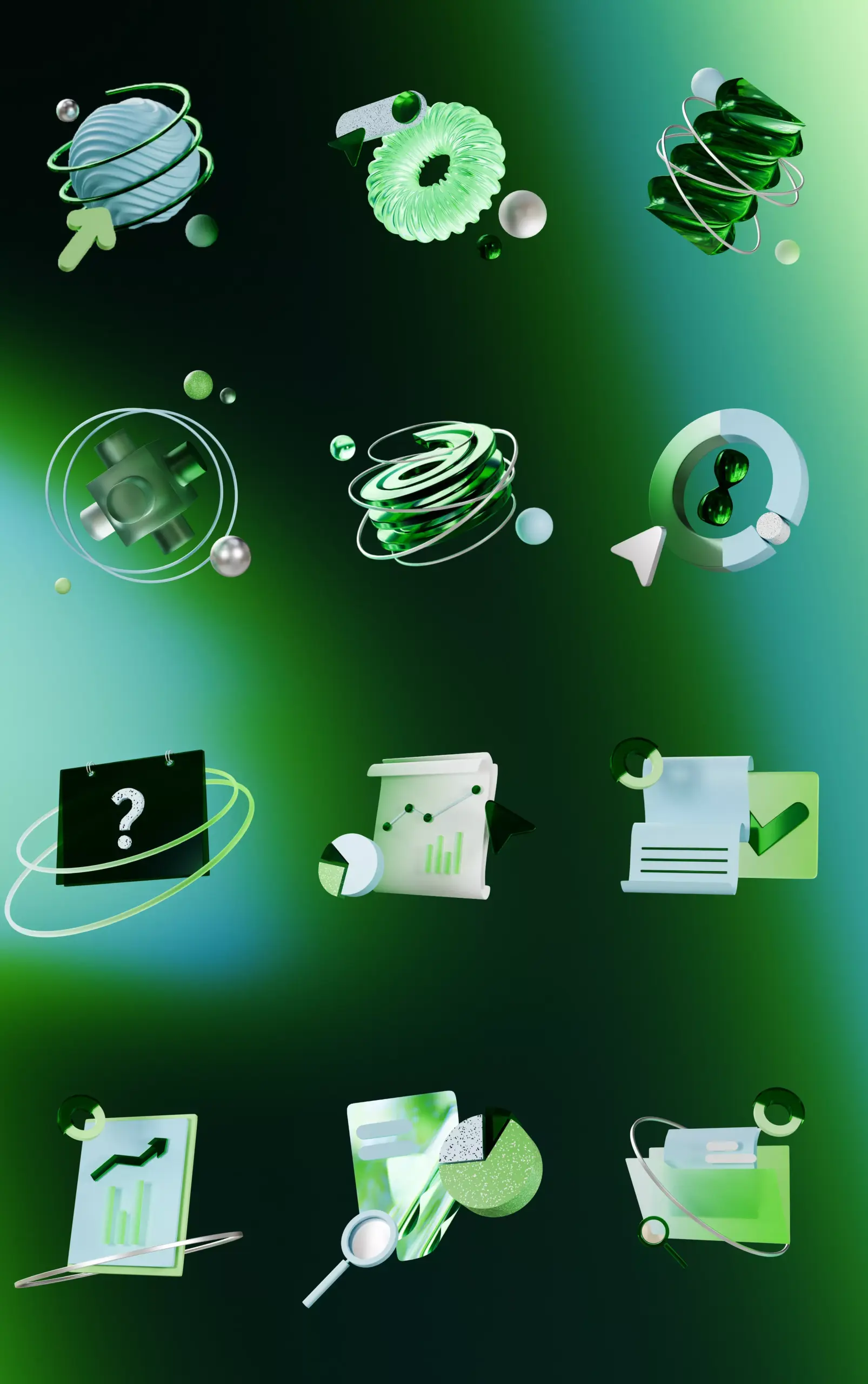 Layka SMM agency 3D icons – jane maximishina