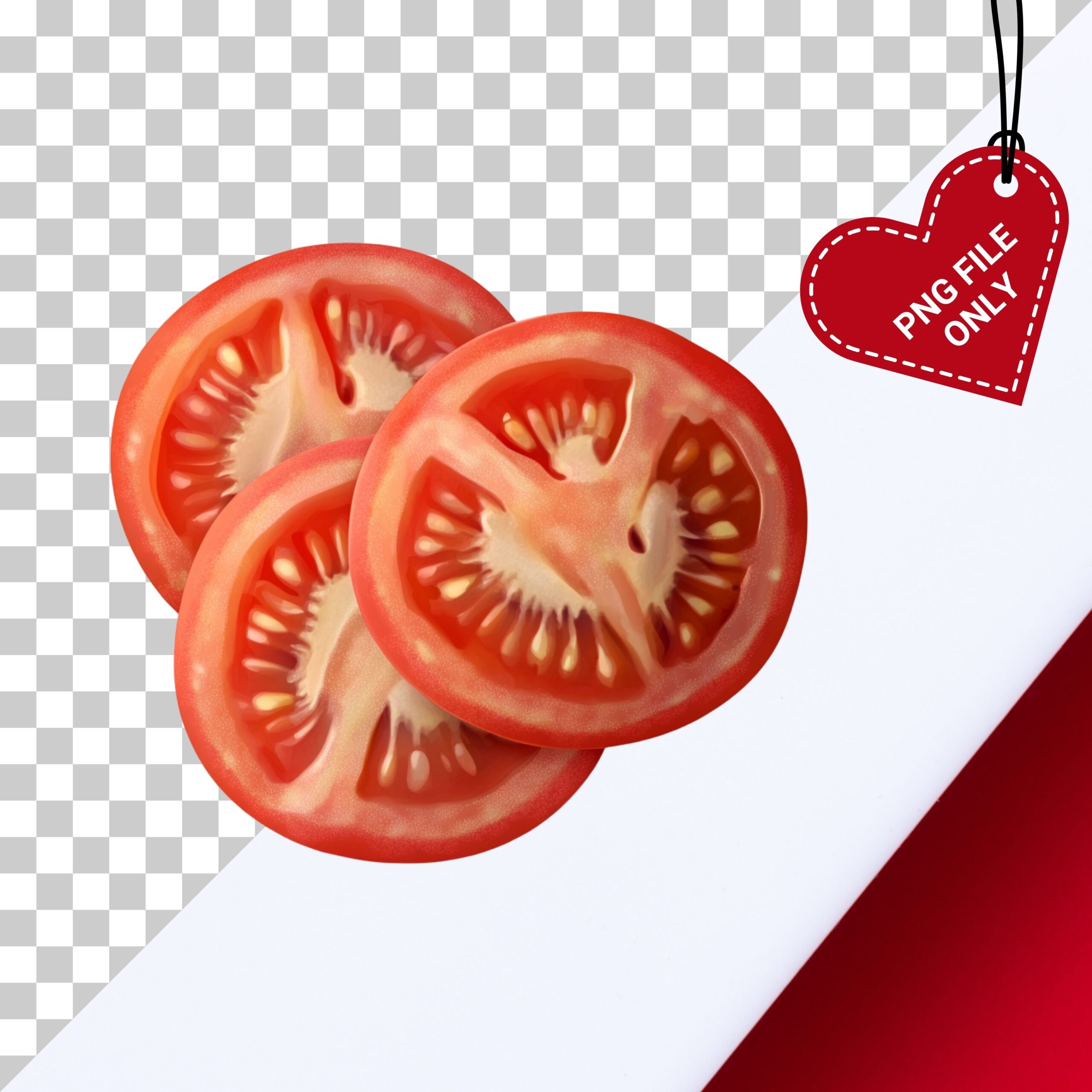 Tomato on transparent background