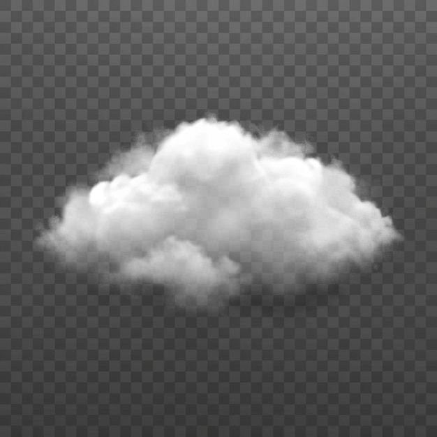 Realistic cloud on transparentcloud png isolated on transparent backgrounda cloud that is on a white background | Premium AI-generated image