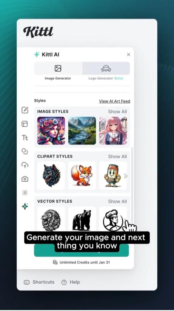 Kittl Ai an easy to use designing tool for you