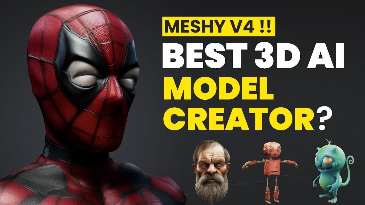 Meshy v4 AI 3D modelling tool
