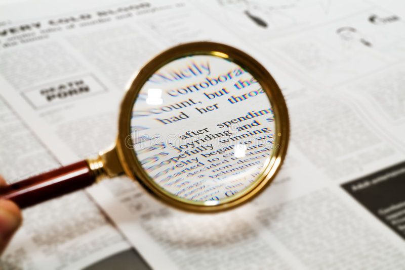 Magnifying glass stock photo. Image of unemployment, broke – 3594634