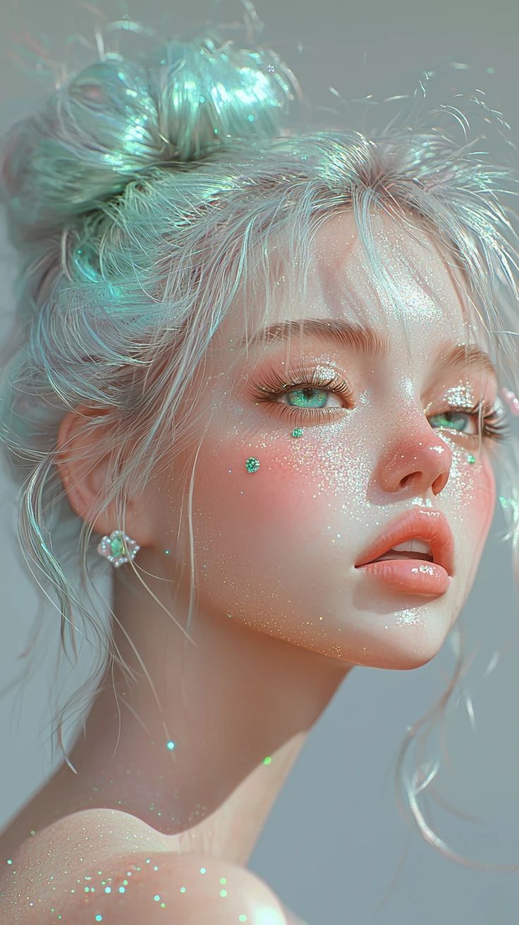 Glittery Mint green Fairycore