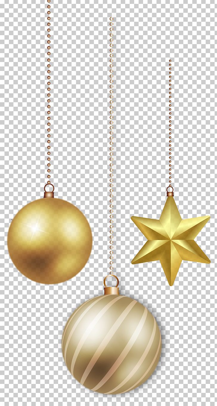 Christmas Ornament Gold PNG