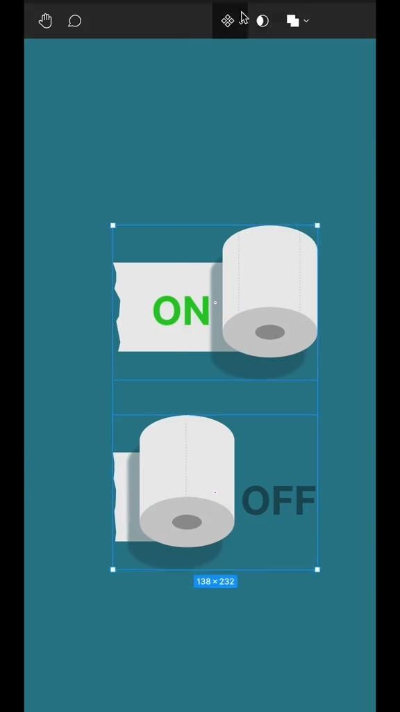 Toilet On/Off Effect In Figma