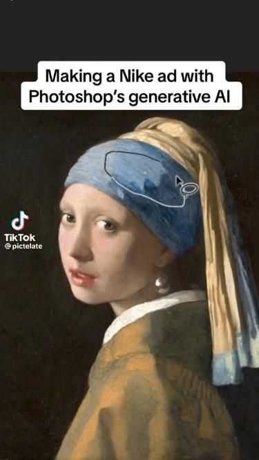 Making a Nike ad with Photoshop’s generative AI