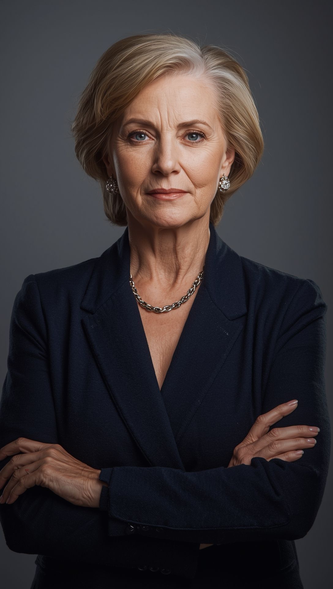 Create a high-quality, photo-realistic portrait of a middle-aged or elderly woman ❤️