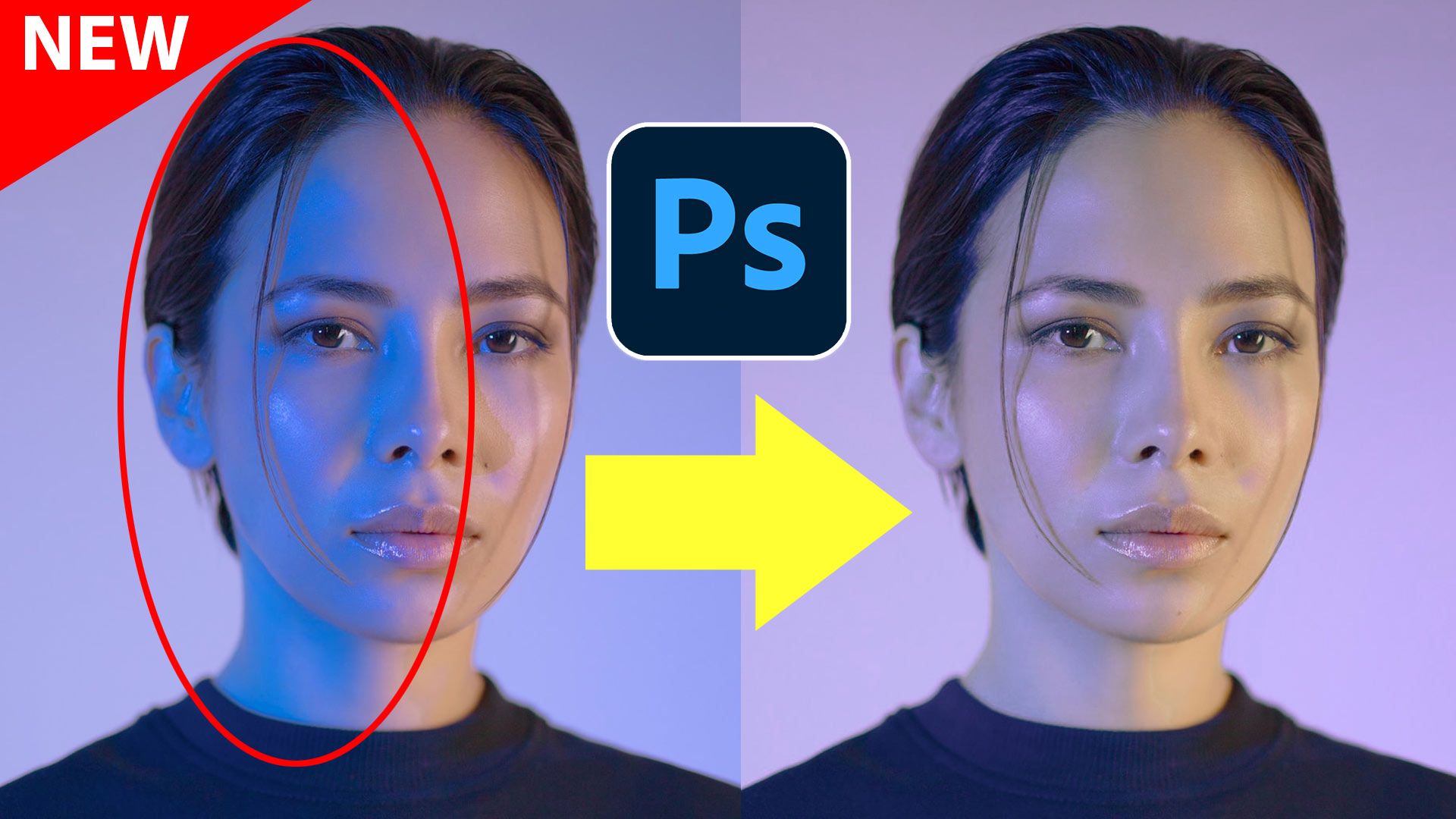 Remove Color shadows from a face with Point Color in Photoshop