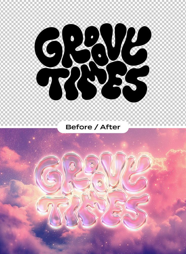 Dreamy Chrome Text & Logo Effect