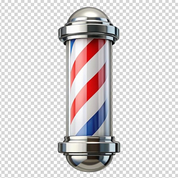 Barbershop pole isolated on white background | Premium AI-generated PSD